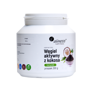 Węgiel aktywny z kokosa " FOOD GRADE" proszek 200g suplement diety(K1394)
