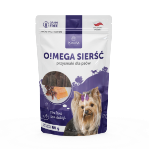 Naturalny przysmak - O!mega sierść - łosoś i daktyl 60g (K1277)