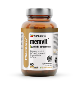 Herballine Memvit pamięć i koncentracja 60 kaps suplement diety (K942)