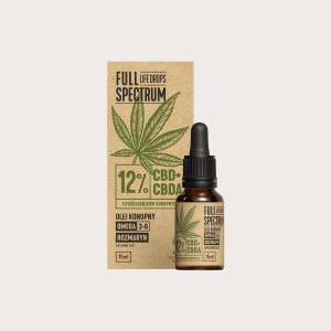 Olejek konopny Full Spectrum Life Drops CBD 12%  15ml (K683) Suplement diety