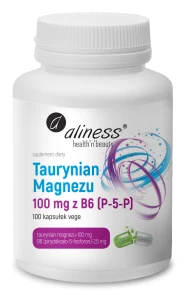 Taurynian Magnezu 100 mg z B6 (P-5-P) x 100 kaps. suplement diety(K1451)