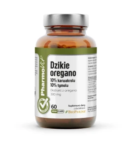 Dzikie oregano 10% karwakrolu 10% tymolu 60 kaps Suplement diety(K1054) 