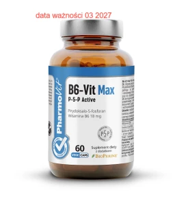 B6-Vit Max P-5-P Active 60 kaps Vege suplement diety (K928)